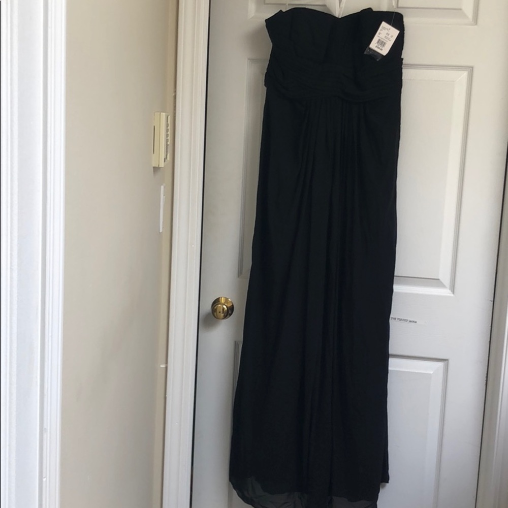 David’s Bridal Strapless Chiffon Bridesmaids  Gown